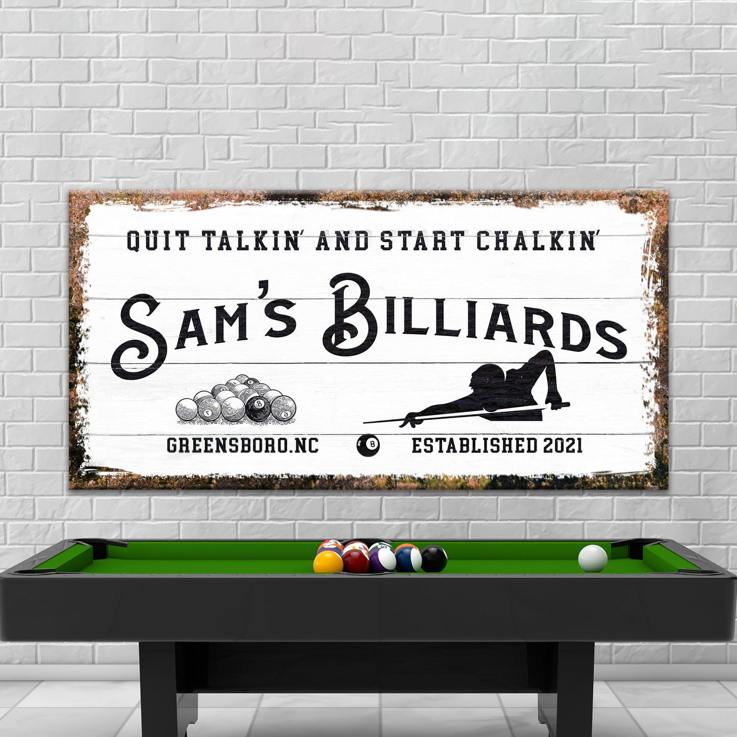 Billiards Room Sign II