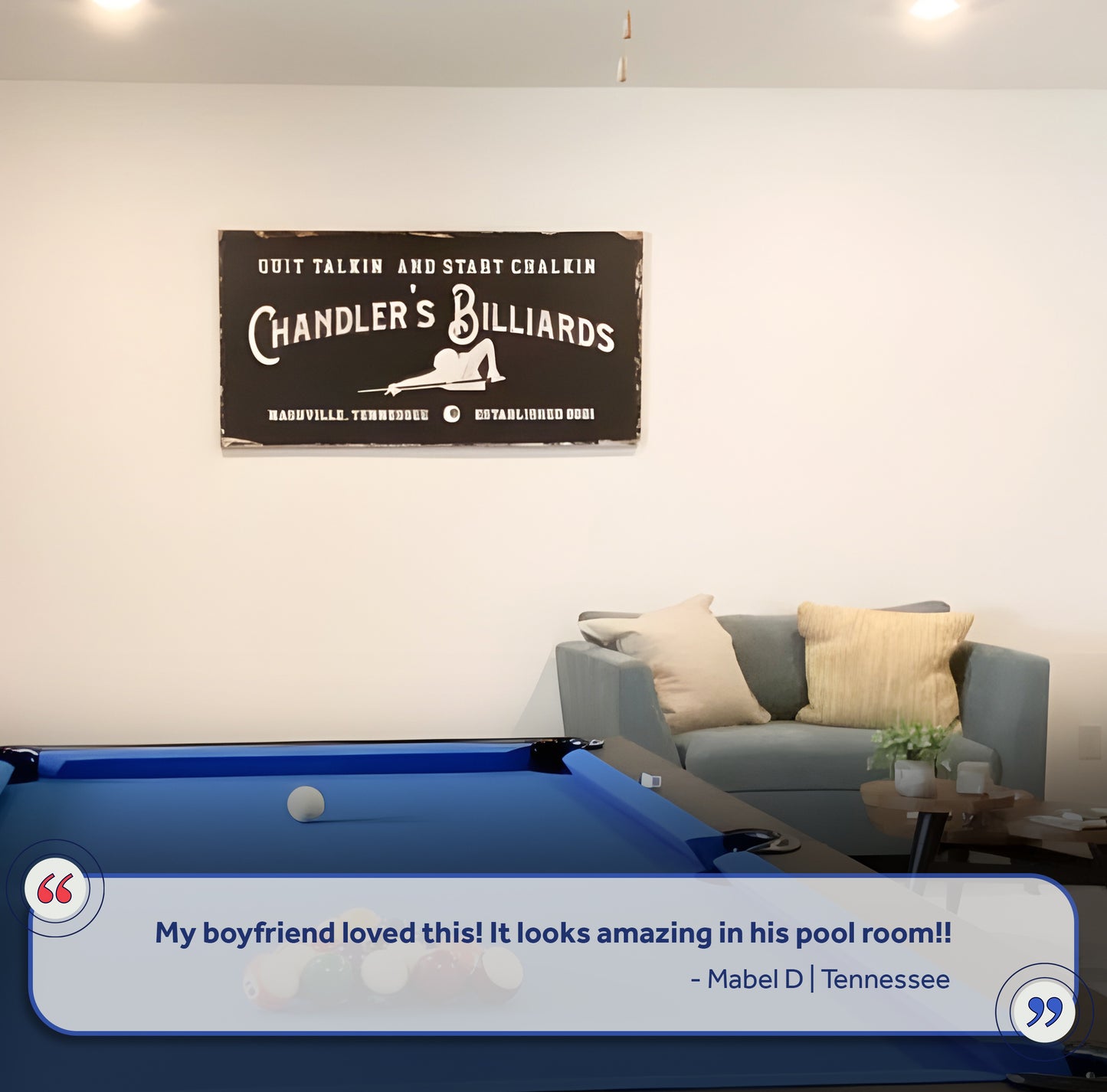 Billiards Room Sign (Free Shipping)