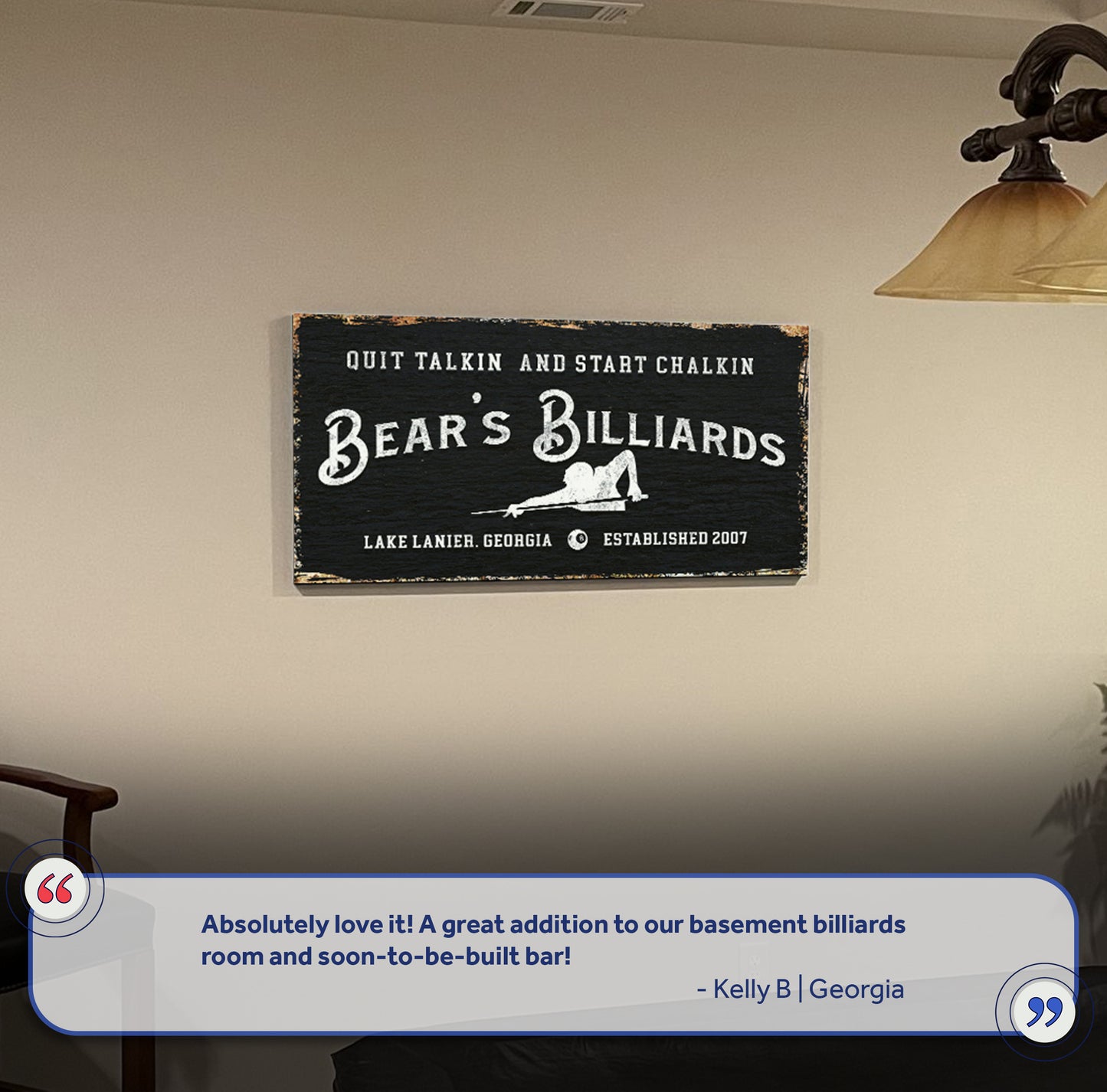 Billiards Room Sign (Free Shipping)