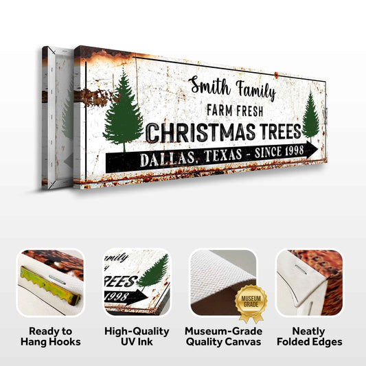 Family Christmas Trees Sign