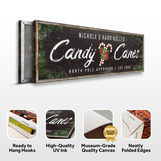 North Pole Candy Canes Sign
