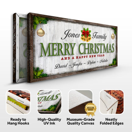 Family Christmas Sign  - Image by Tailored Canvases