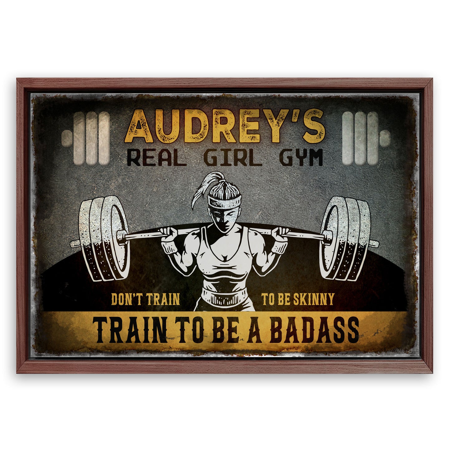 Save 33% When You Add A Frame To Your 36x24 Real Girl Gym Sign Canvas Now