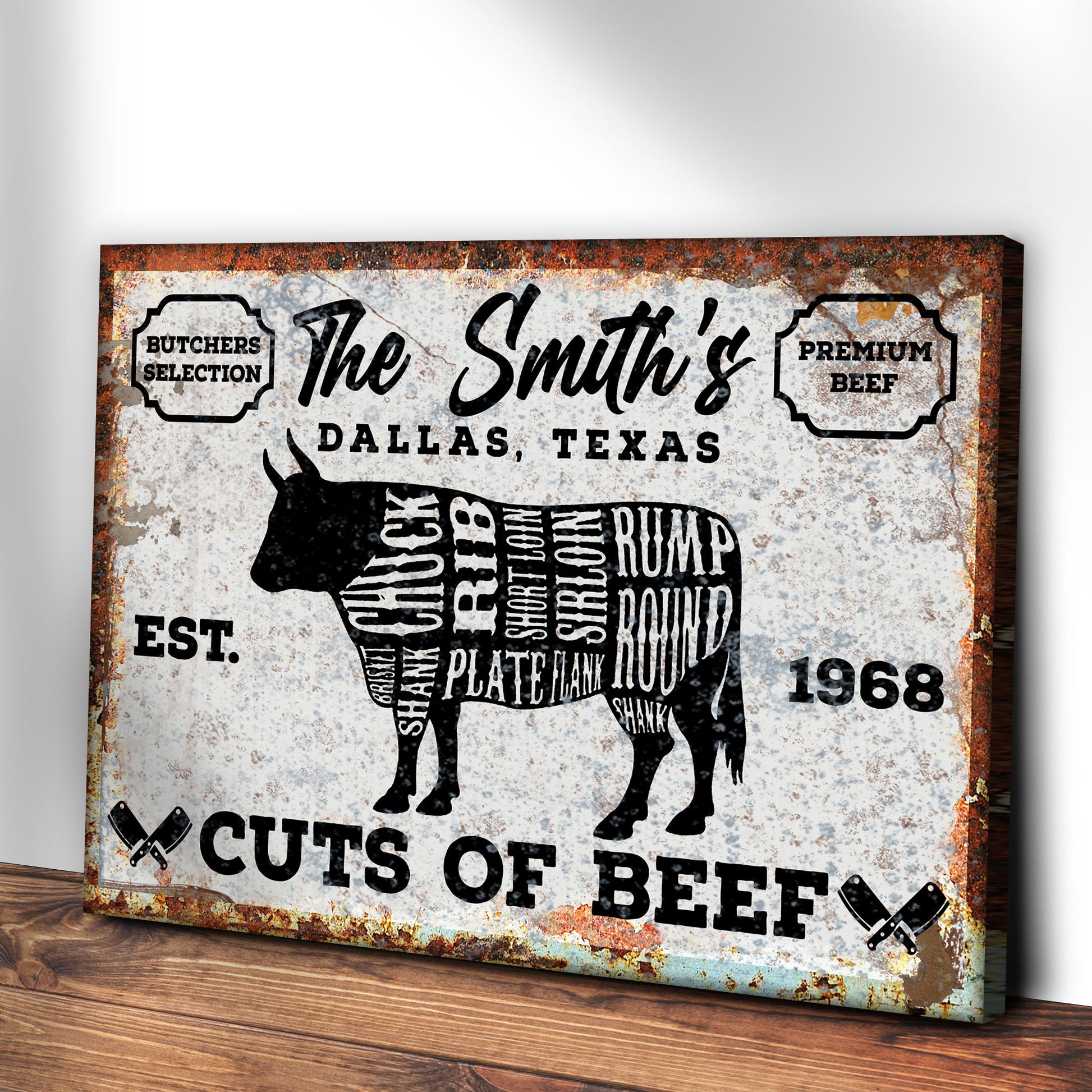 Butcher Beef Sign - Image by Tailored Canvases