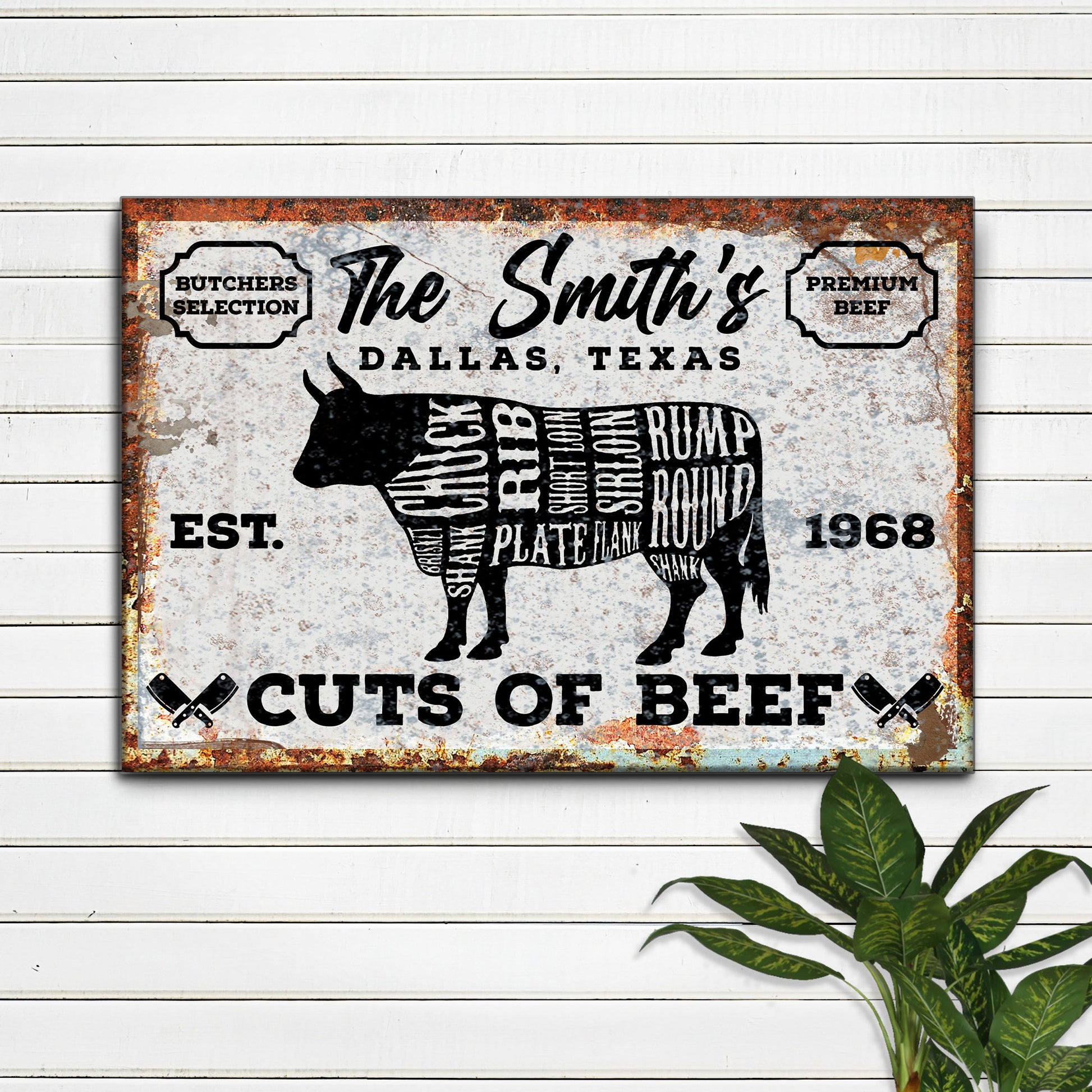 Butcher Beef Sign Style 2 - Image by Tailored Canvases