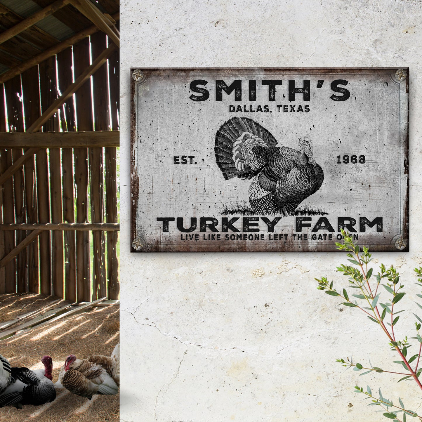 Turkey Farm Sign