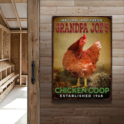 Chicken Coop Natural And Fresh Sign - Image by Tailored Canvases