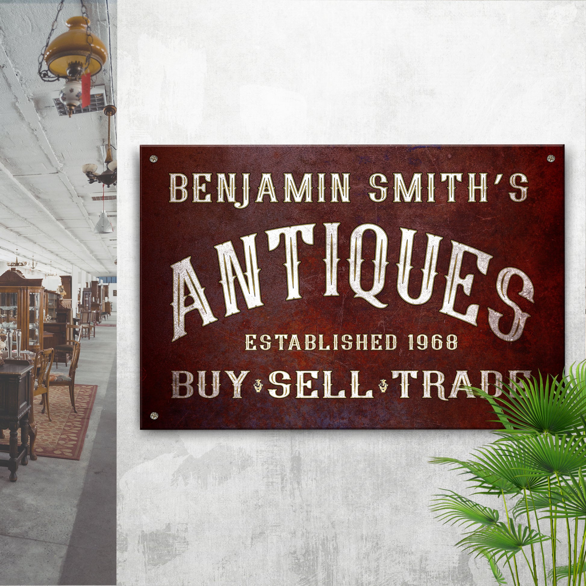 Antique Sign II Style 1 - Image by Tailored Canvases