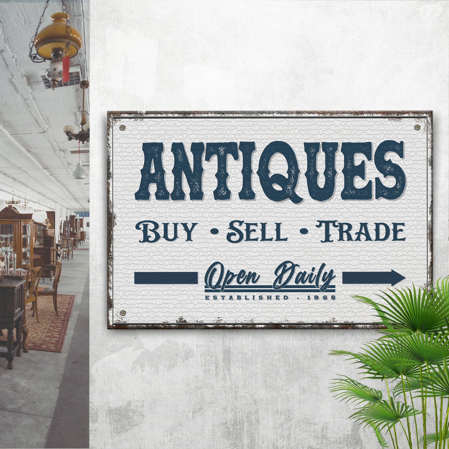 Antique Sign III Style 1 - Image by Tailored Canvases