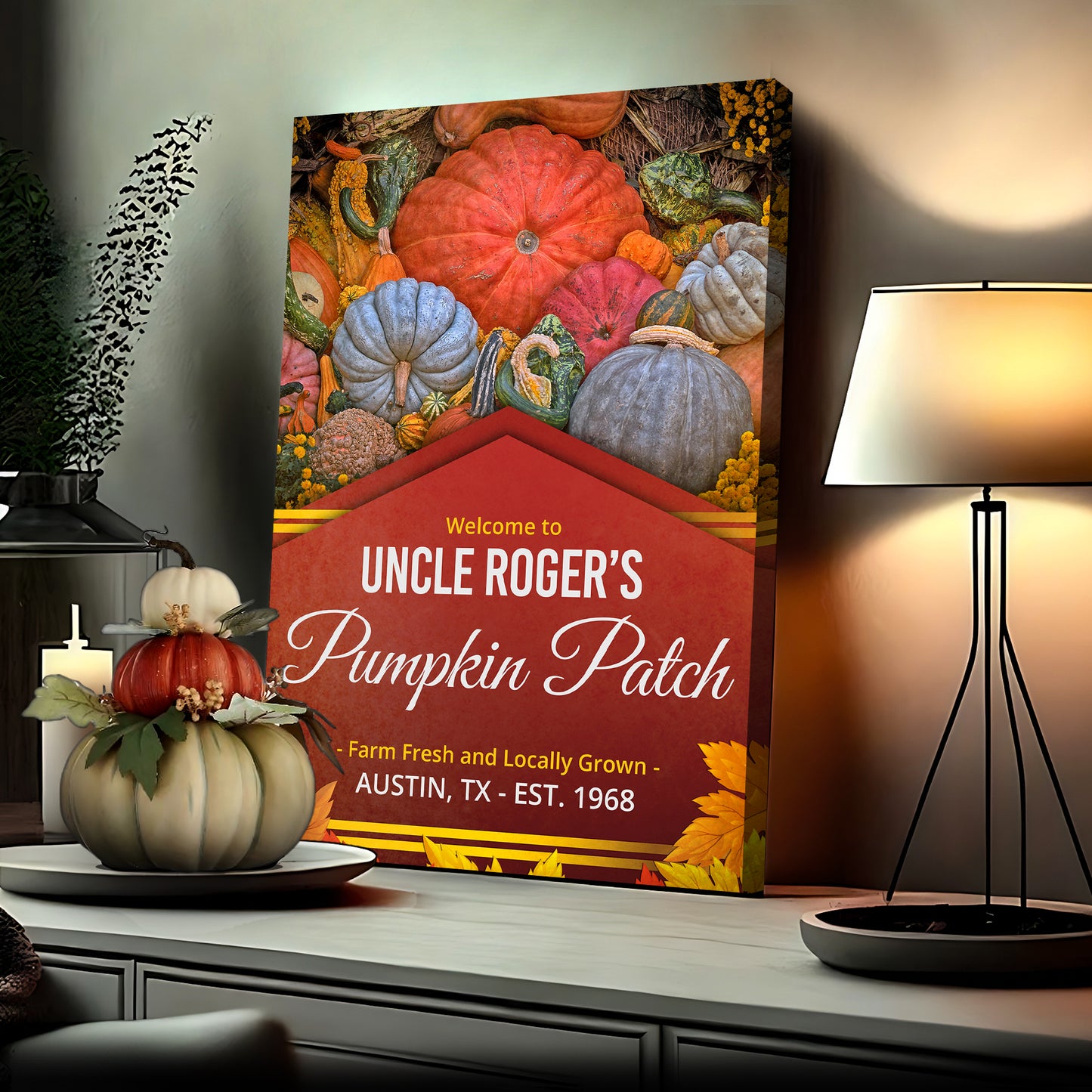 Pumpkin Patch Sign V - Imaged by Tailored Canvases