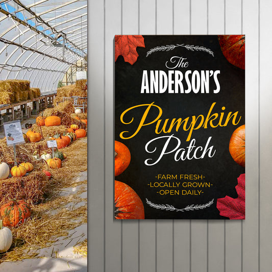 Pumpkin Patch Sign VI Style 2 - Imaged by Tailored Canvases