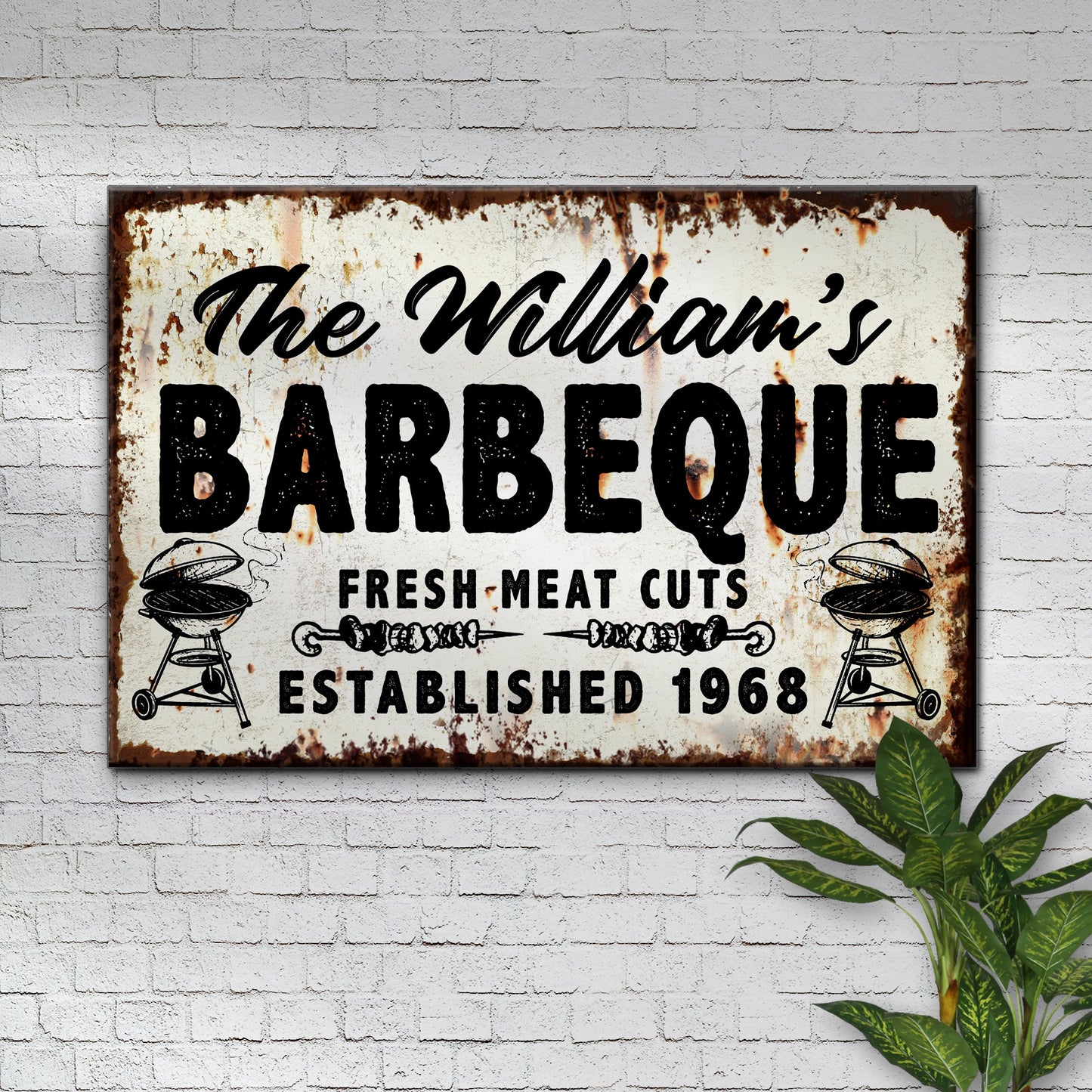BBQ Sign IV Style 2 - Imaged by Tailored Canvases