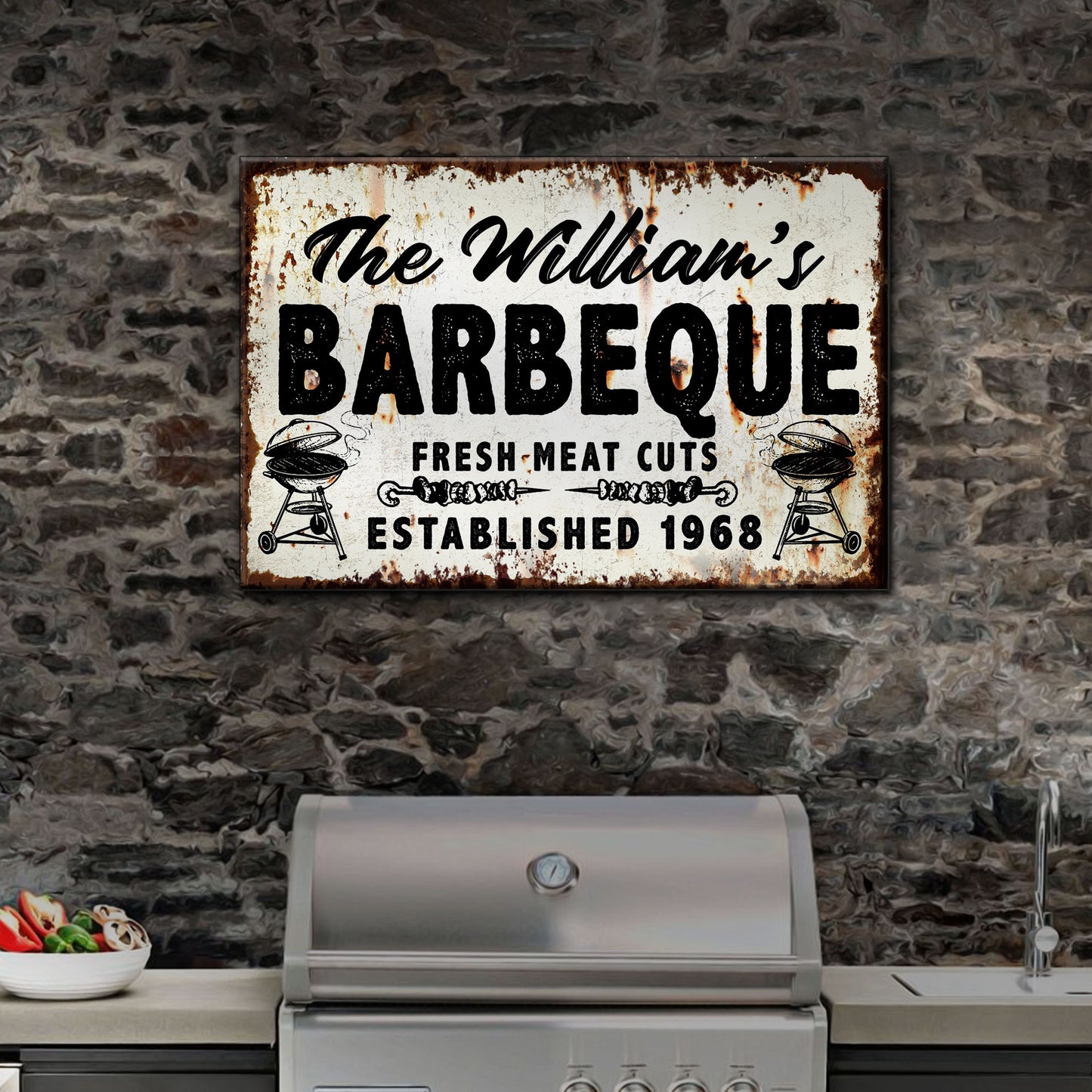 BBQ Sign IV Style 1 - Imaged by Tailored Canvases