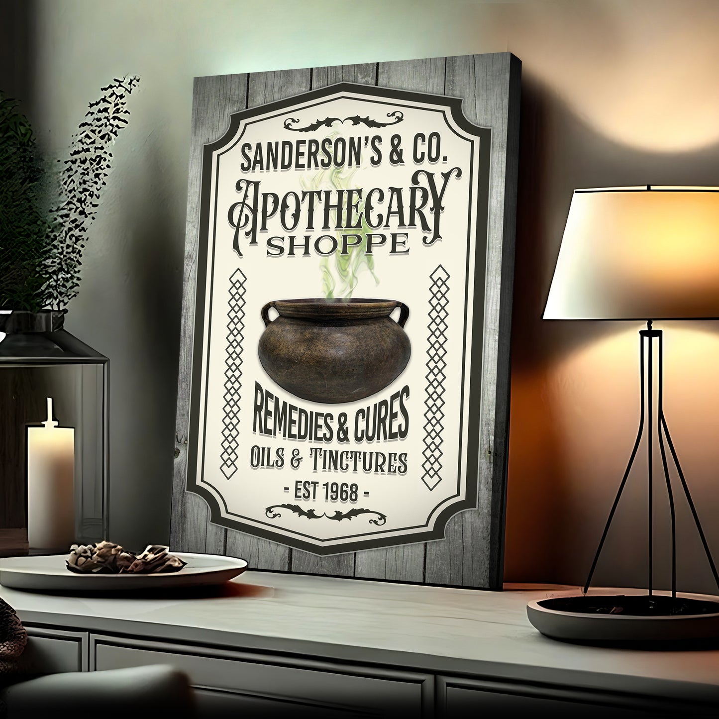 Apothecary Shoppe Sign - Imaged by Tailored Canvases