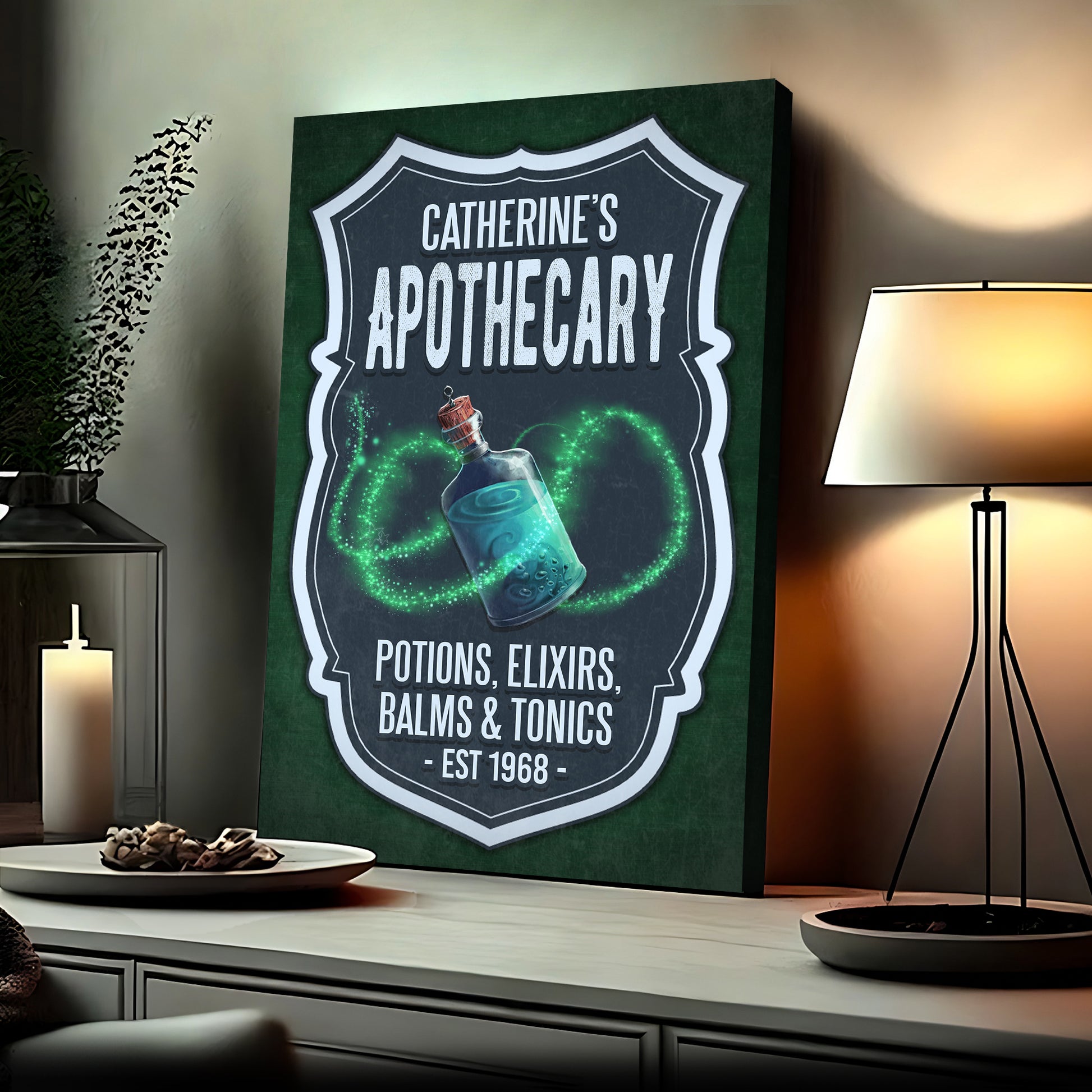 Apothecary Sign II - Imaged by Tailored Canvases