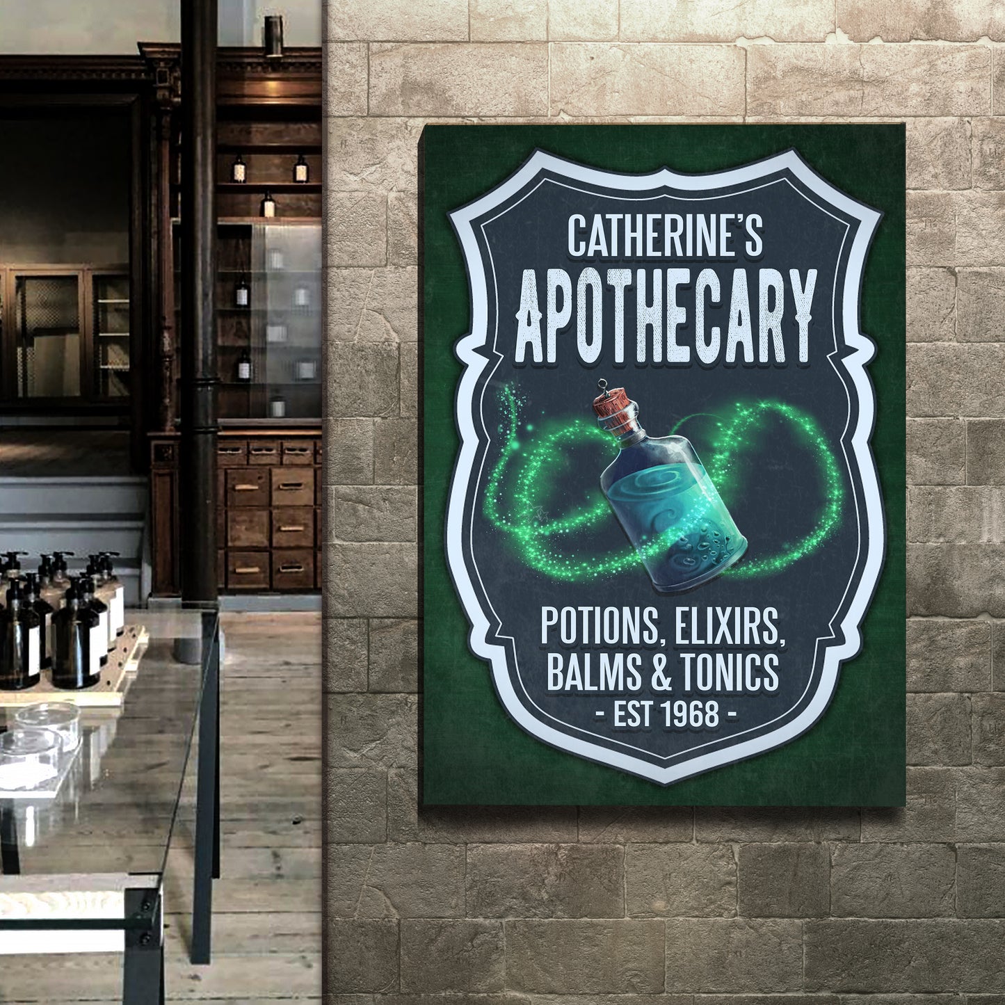Apothecary Sign II Style 2 - Imaged by Tailored Canvases