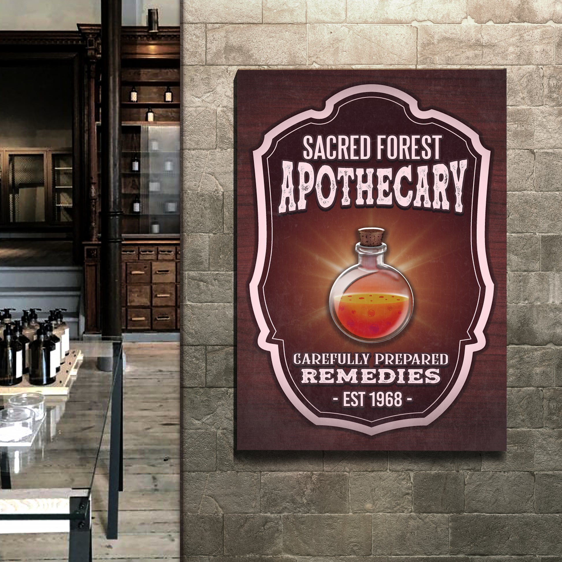 Apothecary Sign III Style 2 - Imaged by Tailored Canvases
