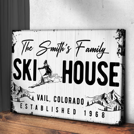 Ski House Sign - Imaged by Tailored Canvases