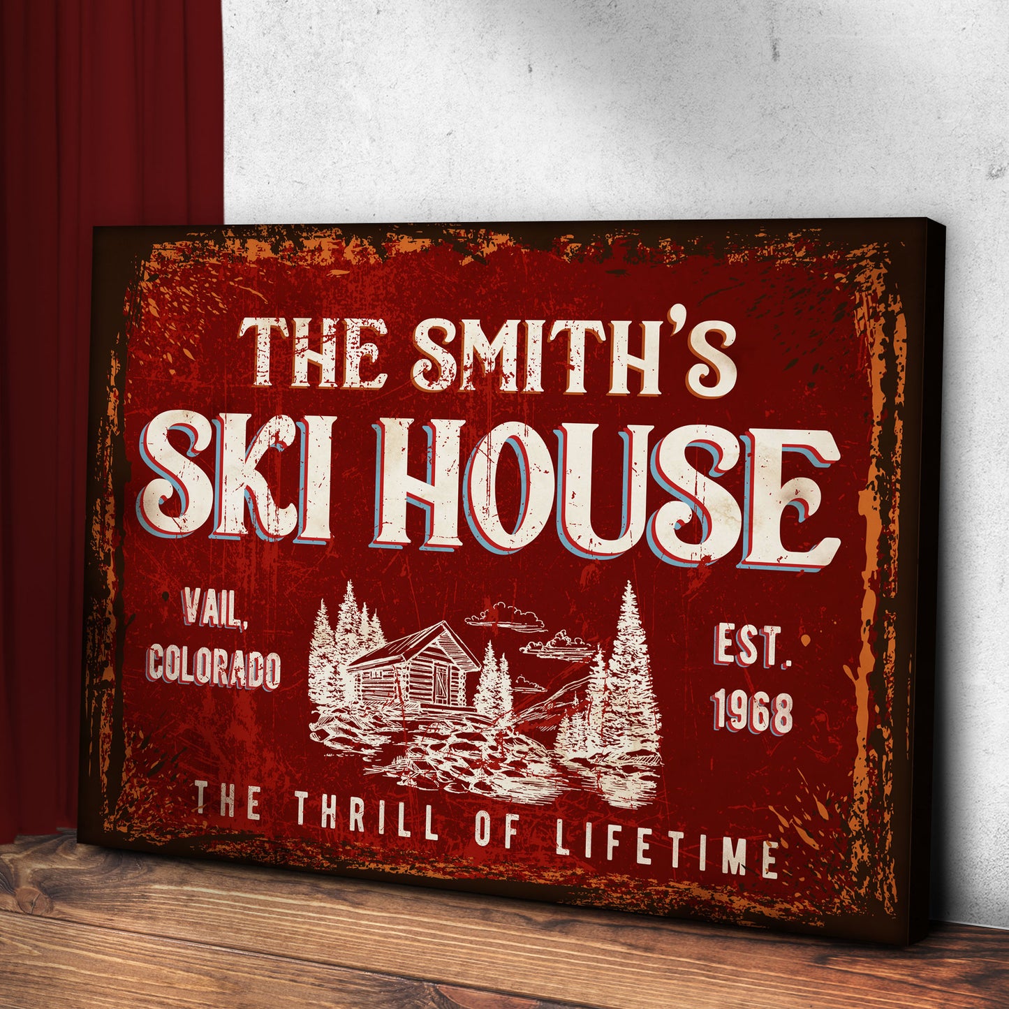Ski House Sign II - Imaged by Tailored Canvases