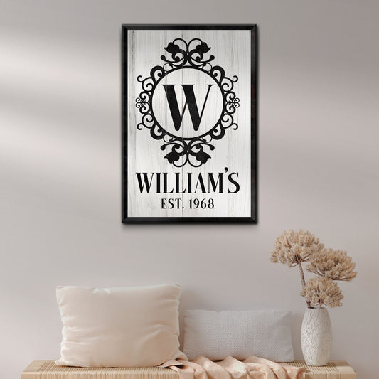 Monogram Sign - Imaged by Tailored Canvases