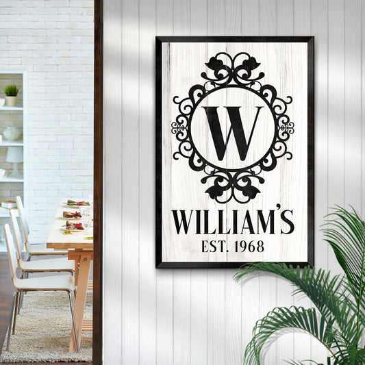 Monogram Sign Style 2 - Imaged by Tailored Canvases
