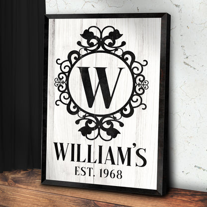 Monogram Sign - Imaged by Tailored Canvases