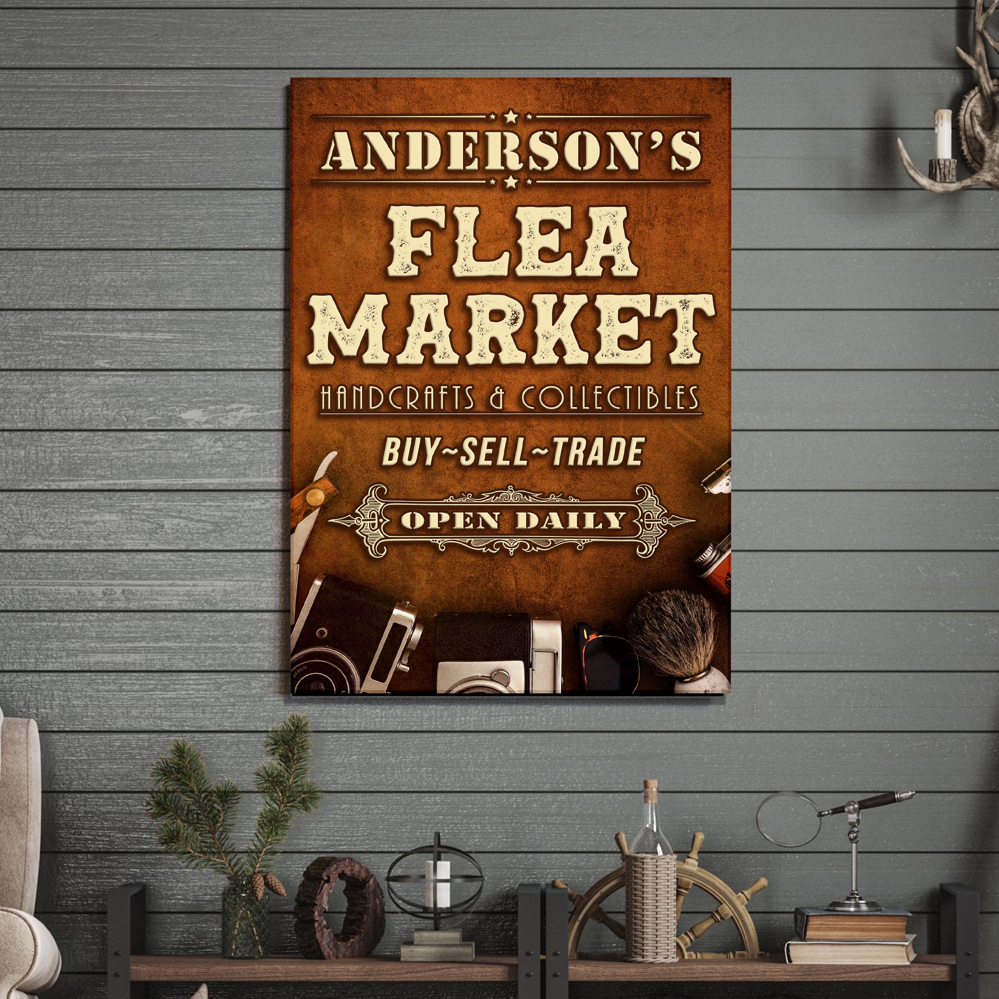 Buy, Sell, And Trade Flea Market Sign Style 1 - Image by Tailored Canvases