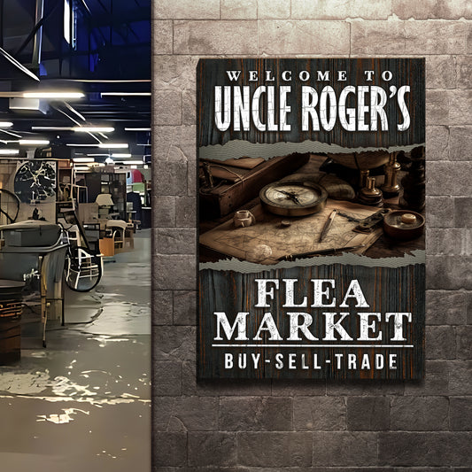 Welcome To Flea Market Sign Style 2- Image by Tailored Canvases