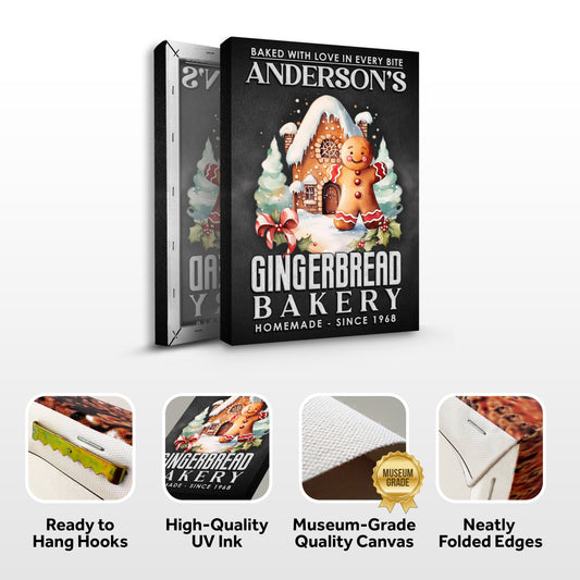 Baked With Love In Every Bite Gingerbread Bakery Sign