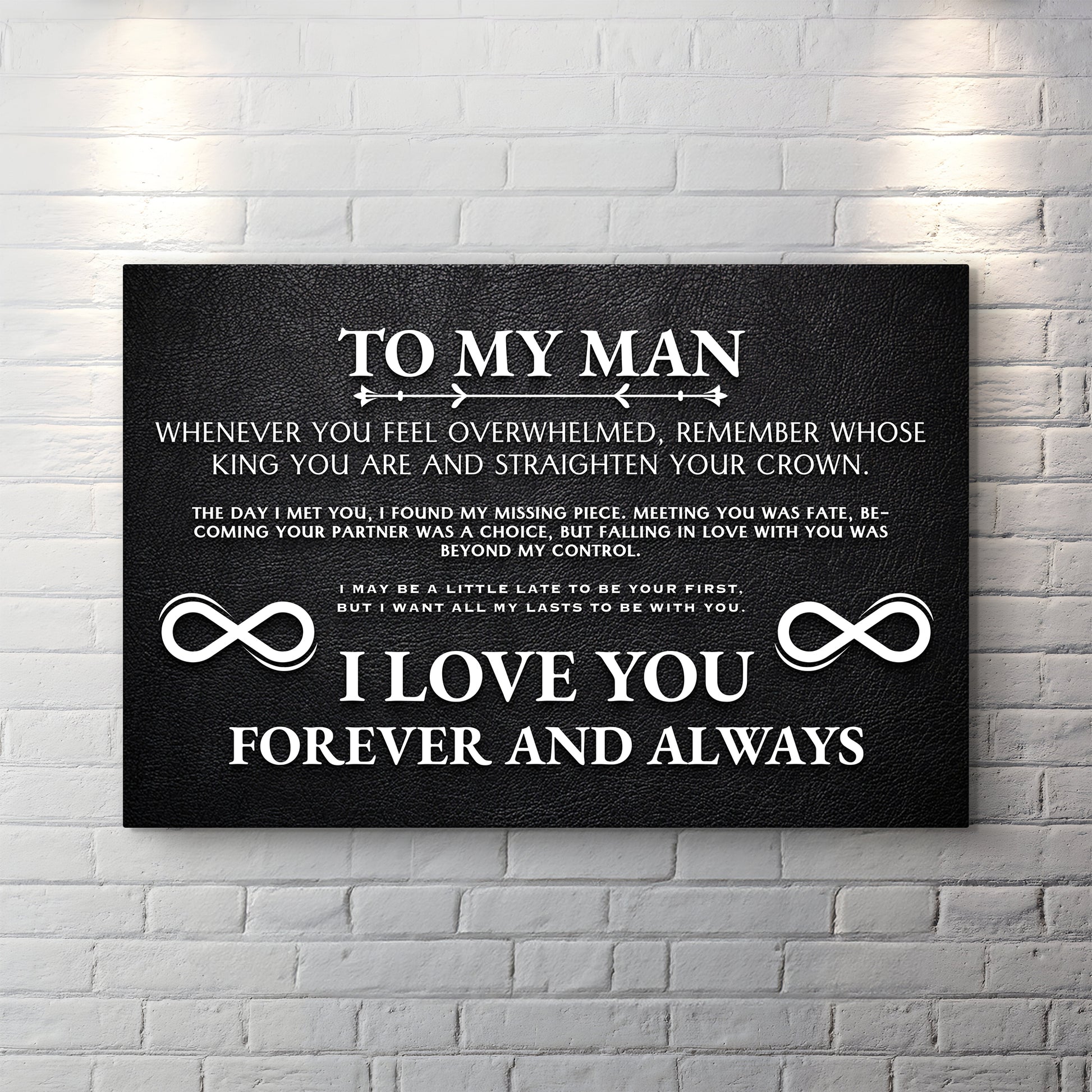 To My Man Father's Day Gift Sign II  - Image by Tailored Canvases