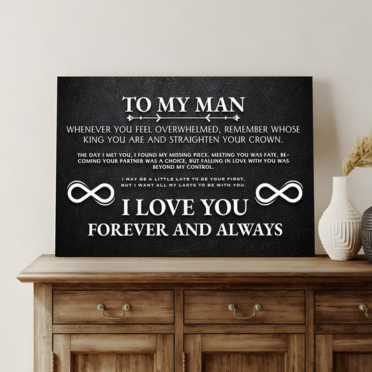 To My Man Father's Day Gift Sign II - Image by Tailored Canvases