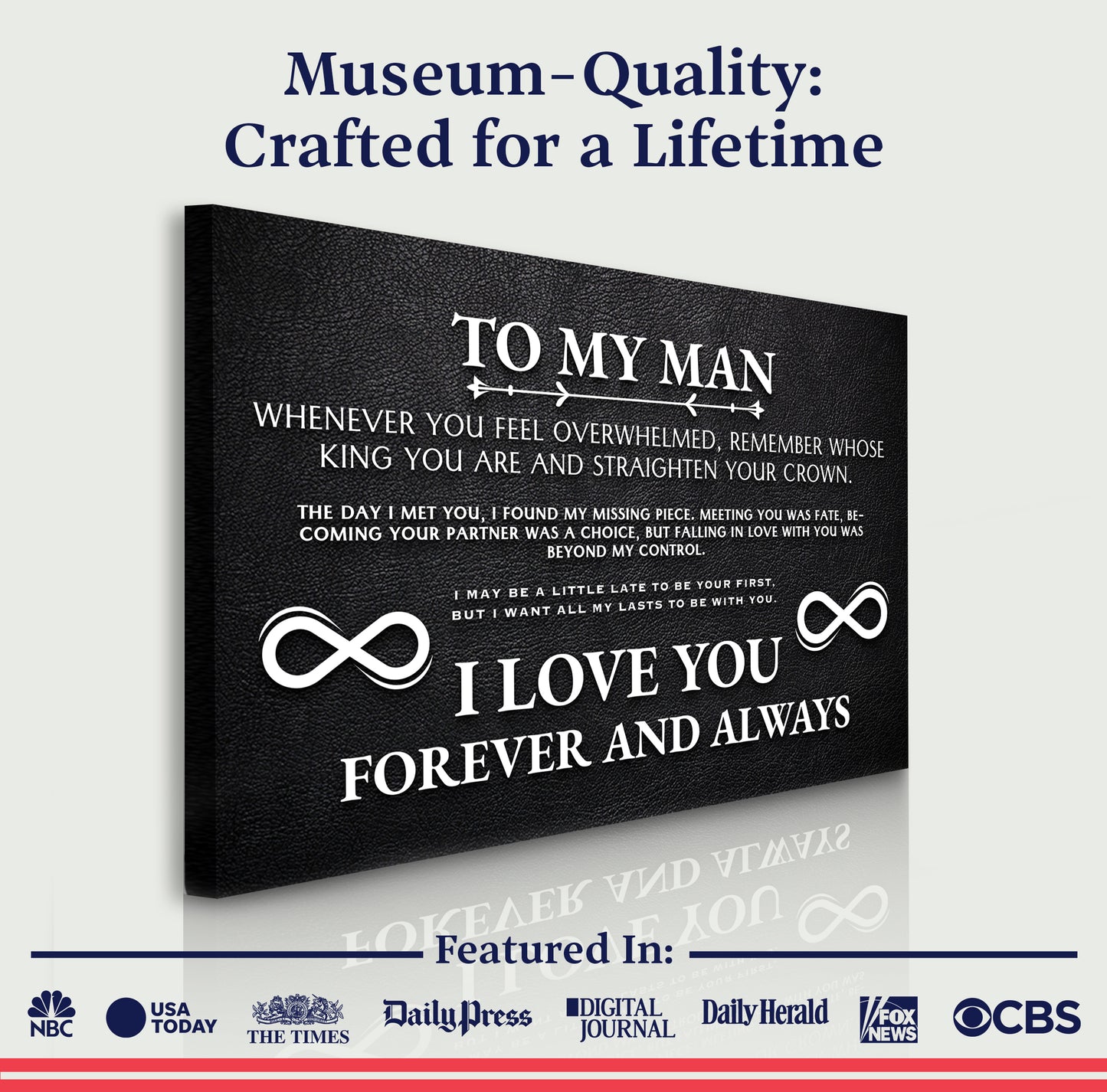 To My Man Father's Day Gift Sign II Specs - Image by Tailored Canvases