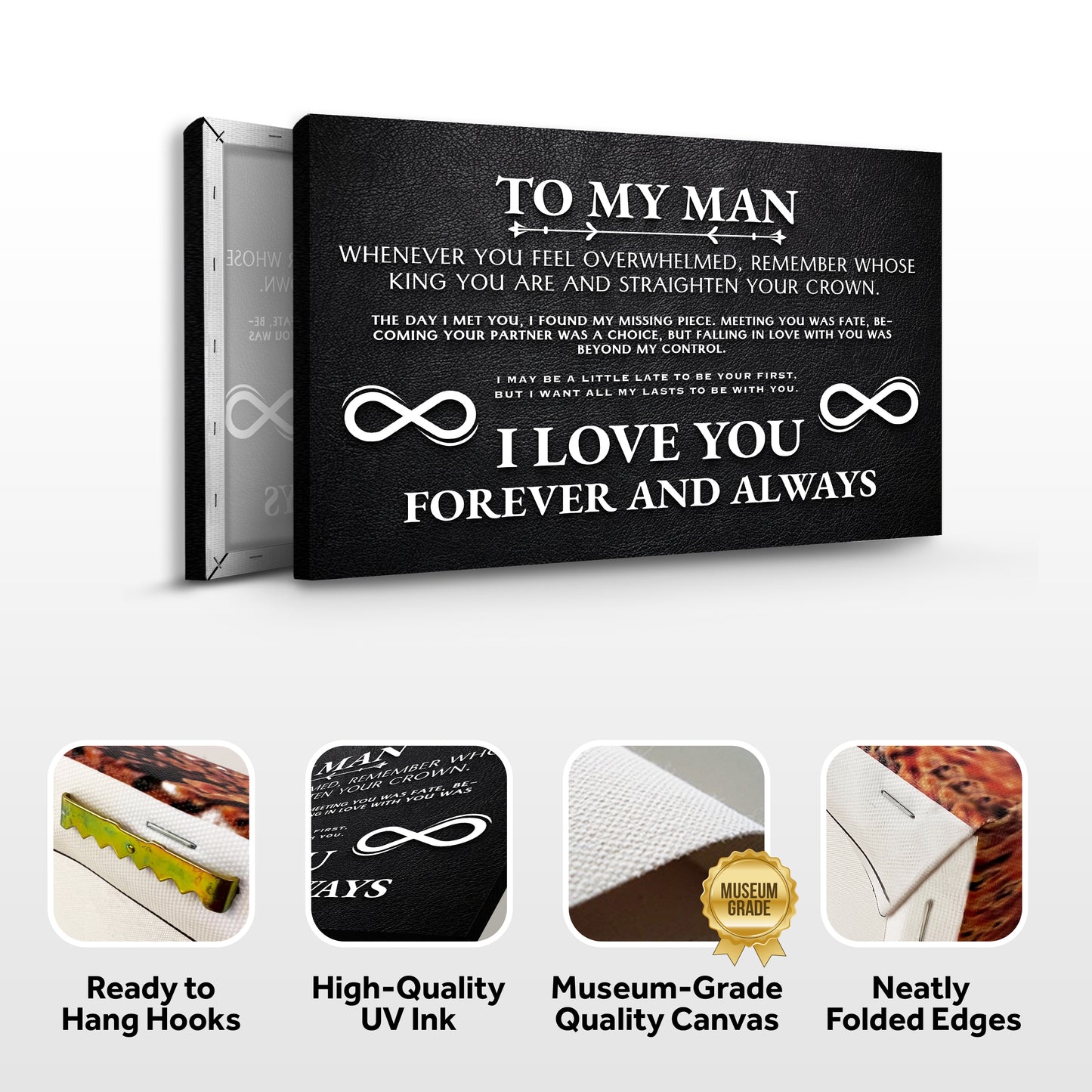 To My Man Father's Day Gift Sign II  Specs- Image by Tailored Canvases