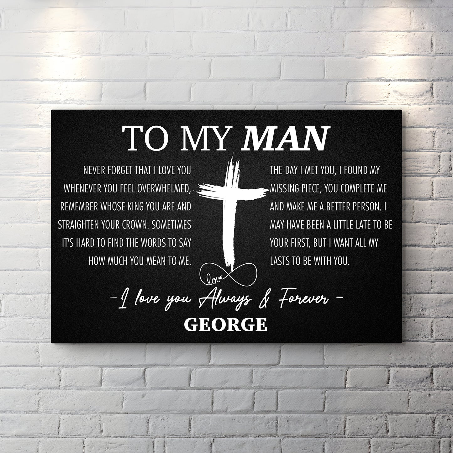 To My Man Father's Day Gift Sign  - Image by Tailored Canvases