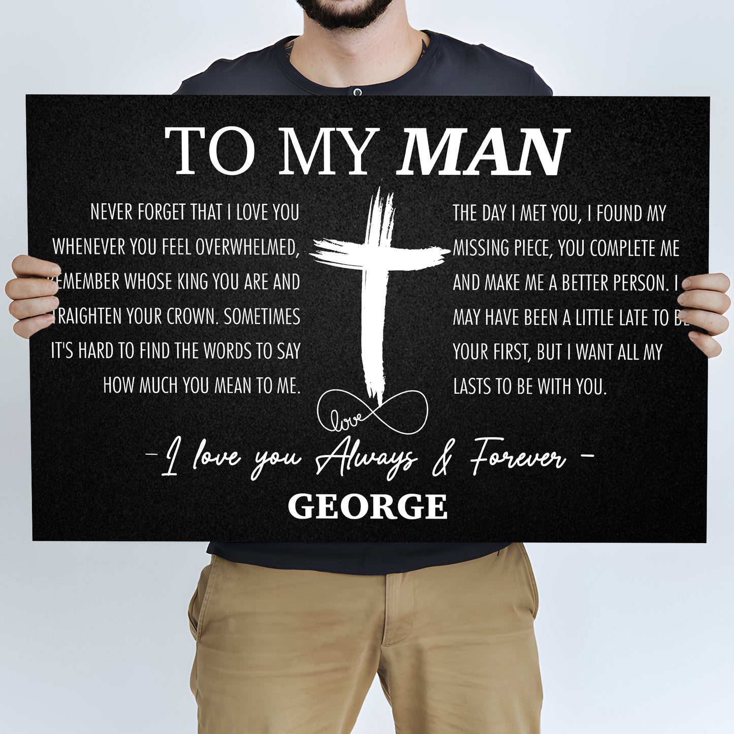 To My Man Father's Day Gift Sign Style 2 - Image by Tailored Canvases