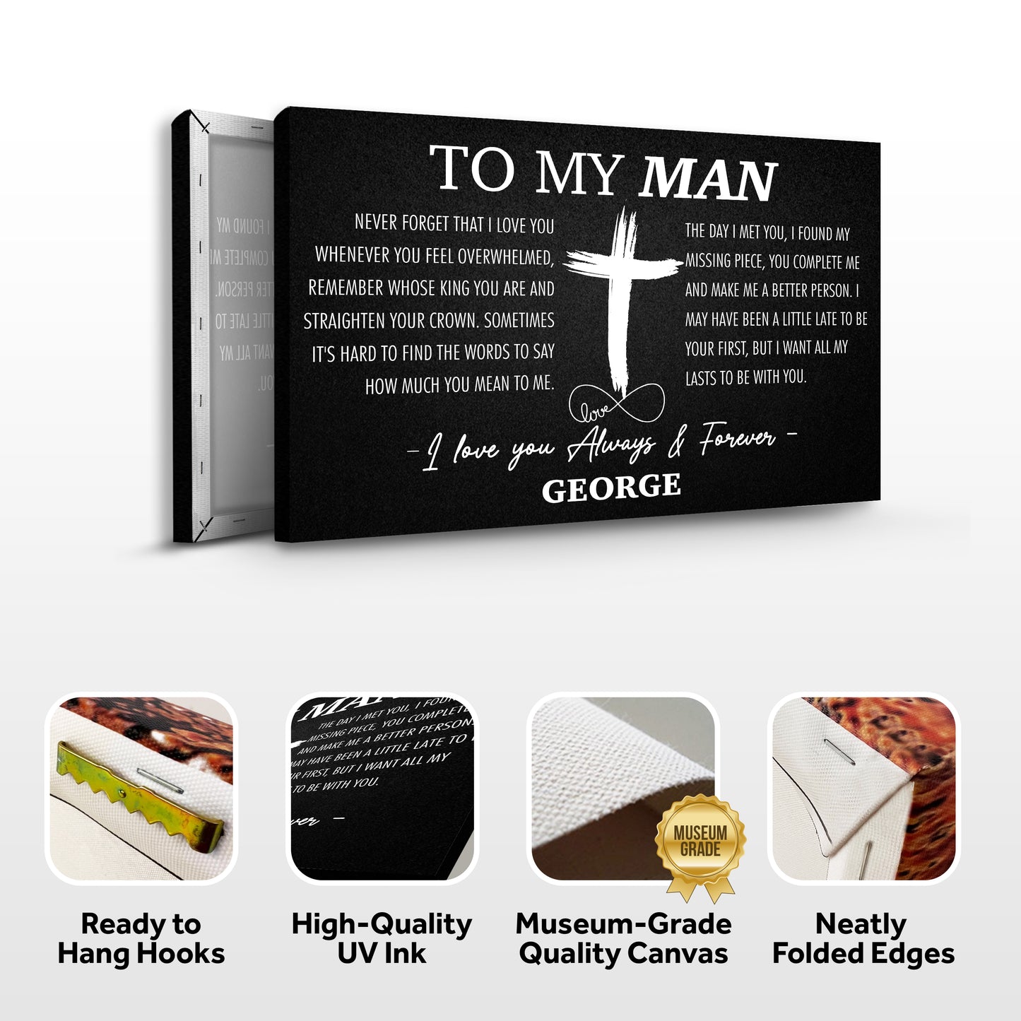 To My Man Father's Day Gift Sign Specs - Image by Tailored Canvases