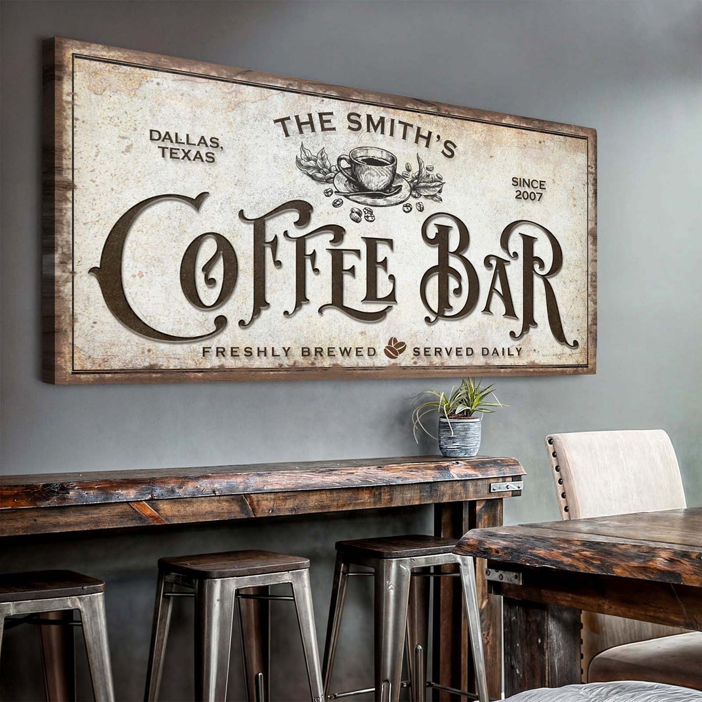 Coffee Bar Sign VII Style 1 - Image by Tailored Canvases