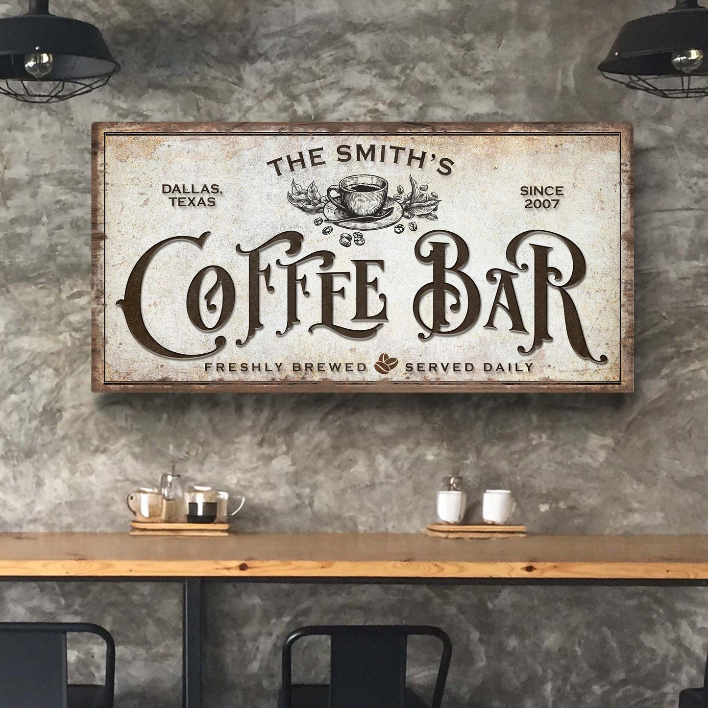 Coffee Bar Sign VII Style 2 - Image by Tailored Canvases