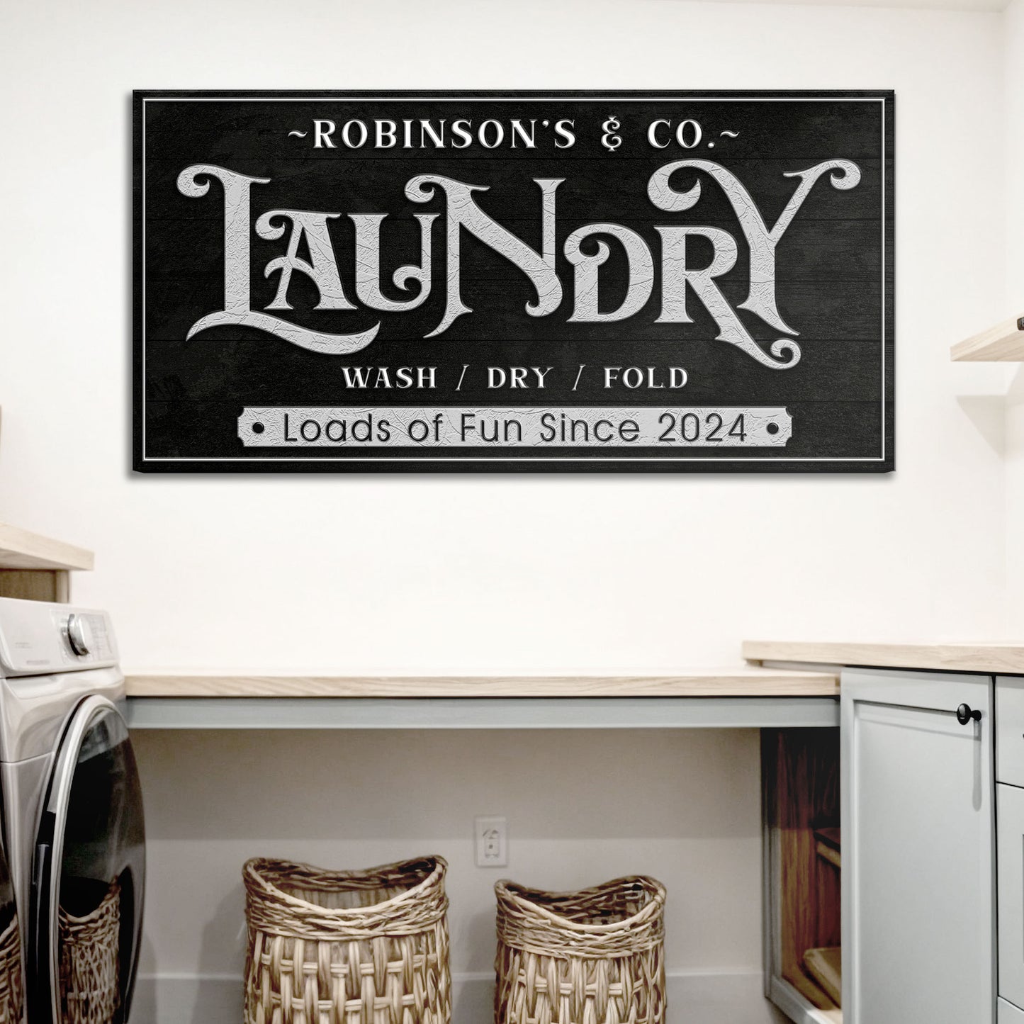 Laundry Room Sign V Style 1 - Image by Tailored Canvases