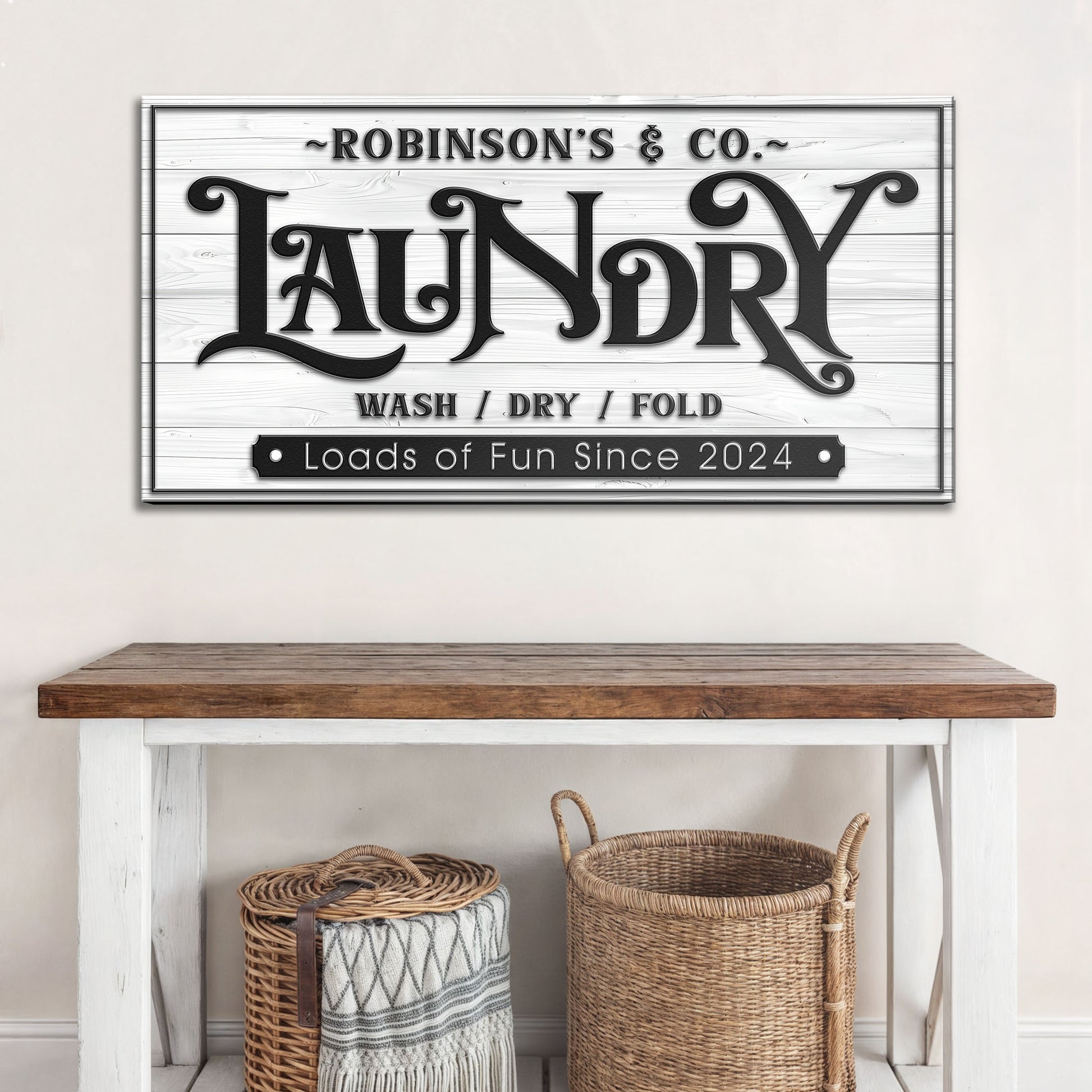 Laundry Room Sign IX Style 2 - Image by Tailored Canvases