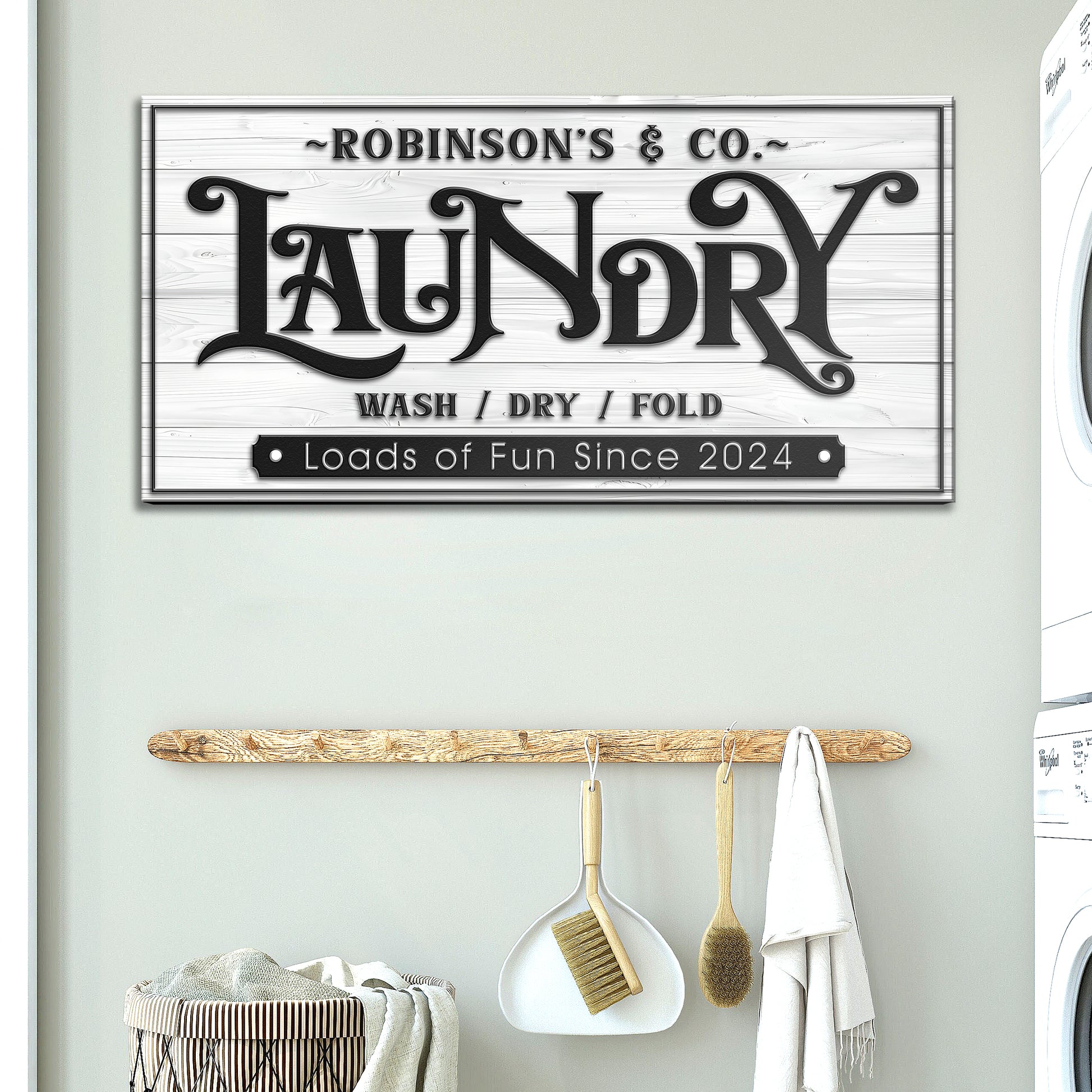 Laundry Room Sign IX Style 1 - Image by Tailored Canvases