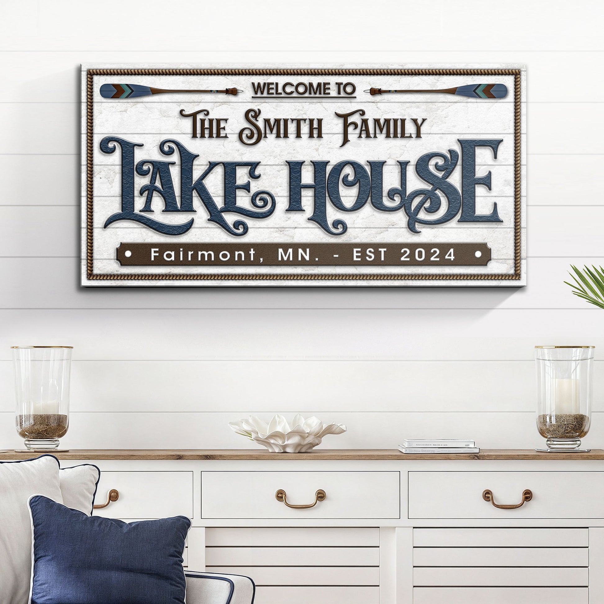 Lake House Sign XII Style 1 - Image by Tailored Canvases