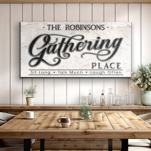 The Gathering Place Personalized Sign Style 2 - Image by Tailored Canvases