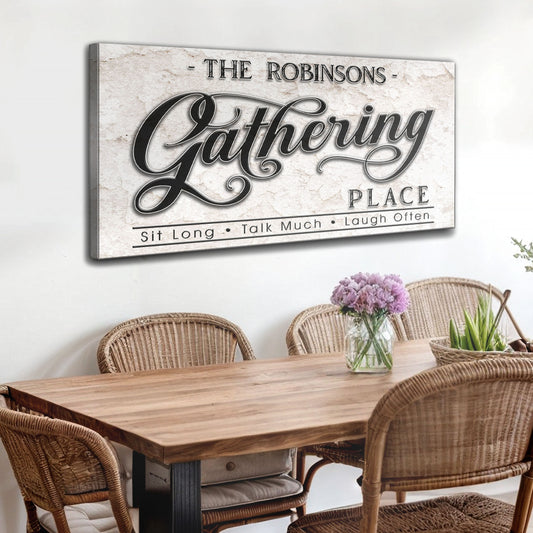 The Gathering Place Personalized Sign Style 1 - Image by Tailored Canvases