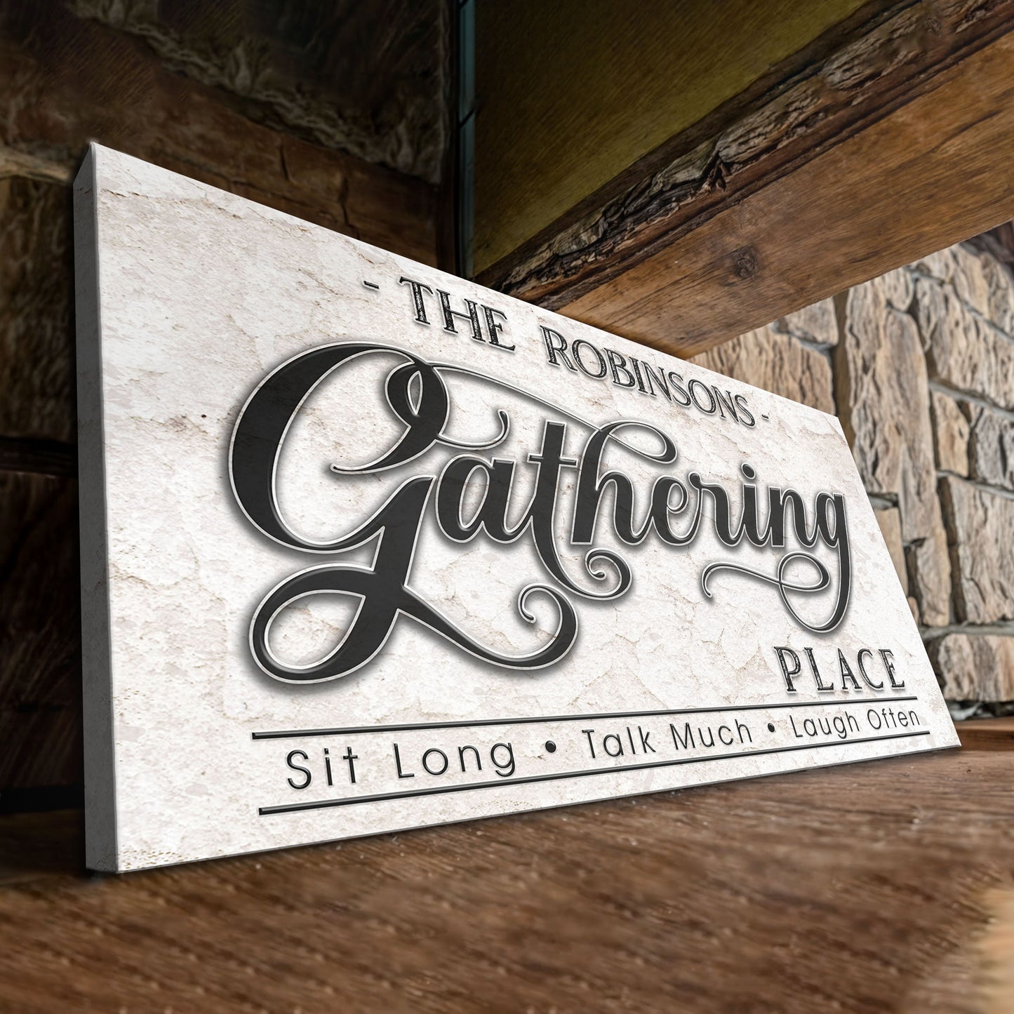 The Gathering Place Personalized Sign Style 3 - Image by Tailored Canvases