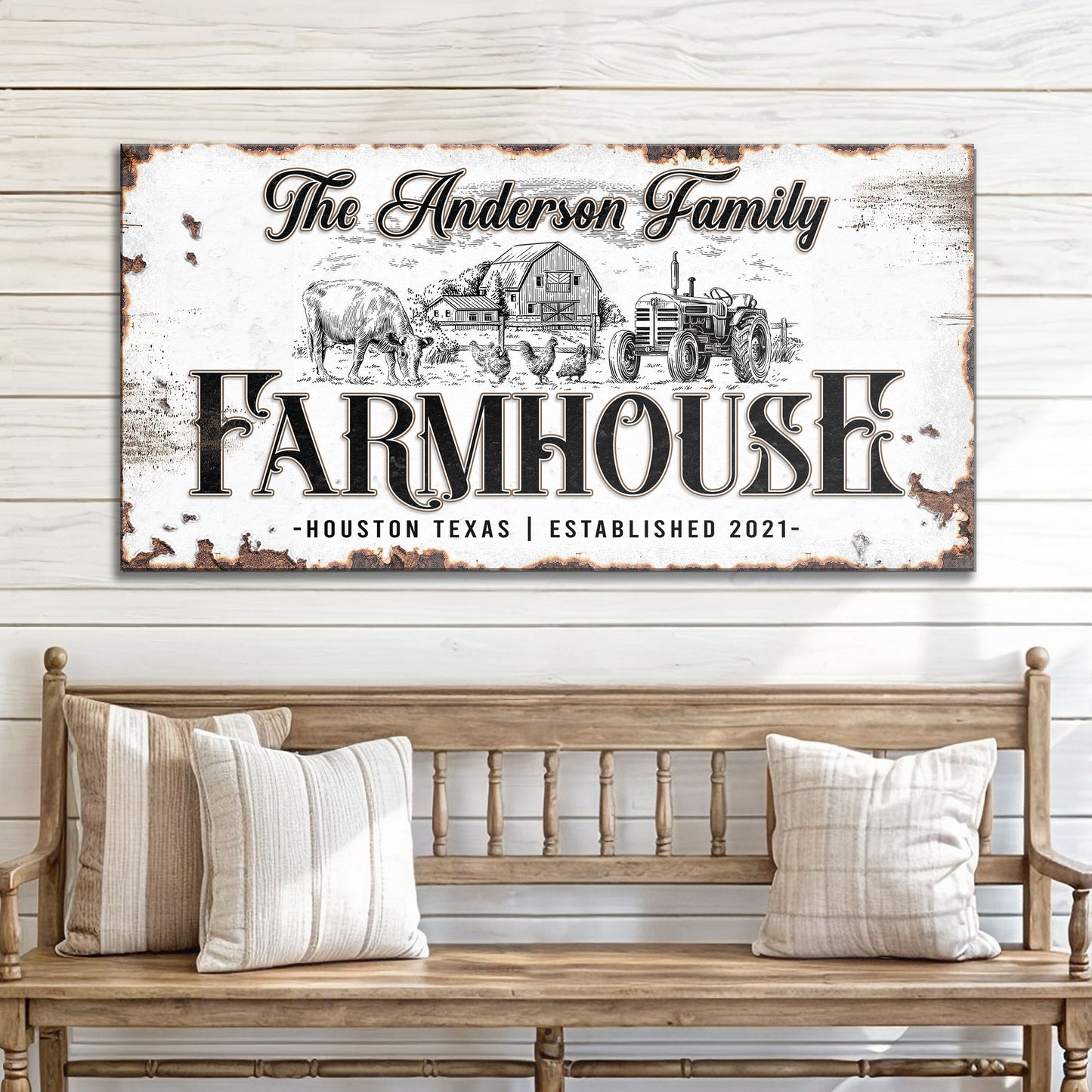 Personalized Farmhouse Sign III - Image by Tailored Canvases