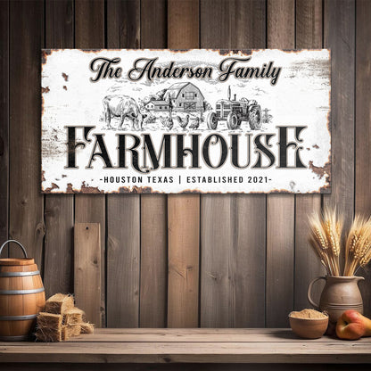 Personalized Farmhouse Sign III - Image by Tailored Canvases
