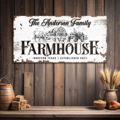 Personalized Farmhouse Sign III - Image by Tailored Canvases