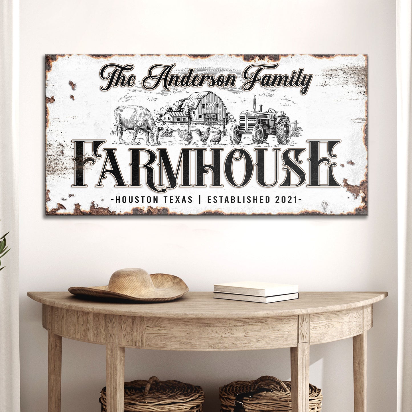 Personalized Farmhouse Sign III - Image by Tailored Canvases