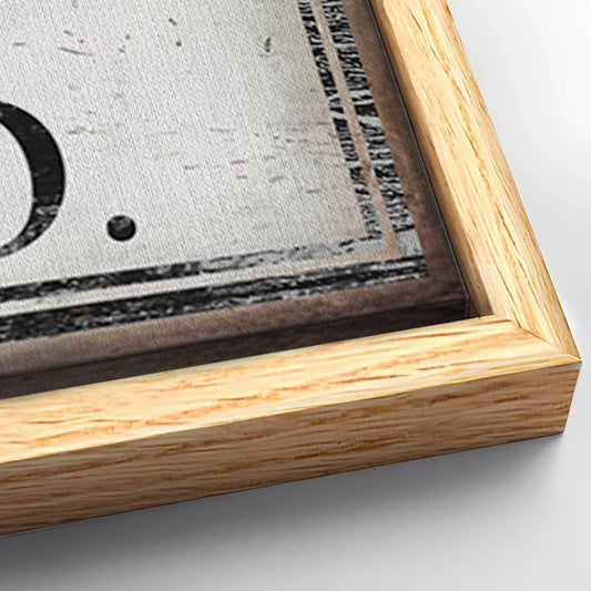 Save 33% When You Add A Frame To Your 20x10 Personalized Milk & Cream Co Sign Canvas Now